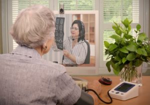 elderly woman on computer