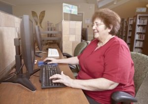 woman on computer 