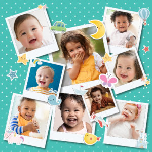 Collage of baby photos